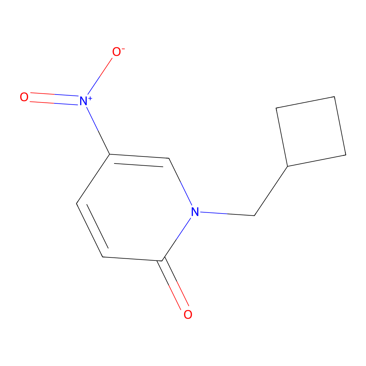 1-(Cyclobutylmethyl)-5-nitro-1,2-dihydropyridin-2-one molecular structure, CAS 2933713-91-6
