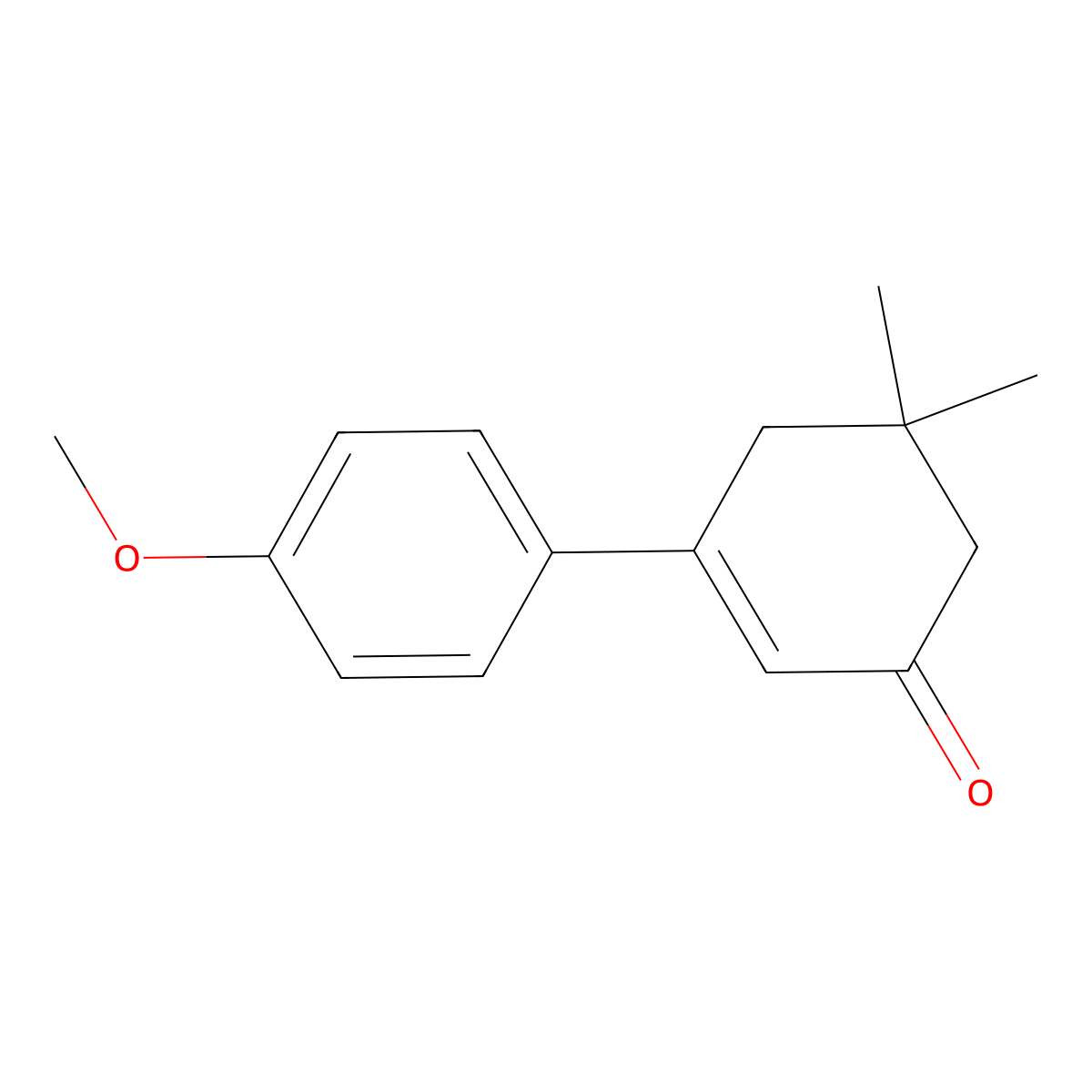 3-(4-Methoxyphenyl)-5,5-dimethyl-cyclohex-2-en-1-one molecular structure, CAS 29339-44-4