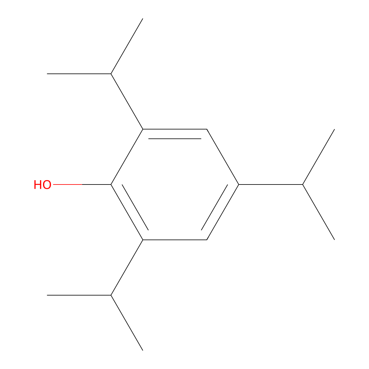 2,4,6-Triisopropylphenol molecular structure, CAS 2934-07-8