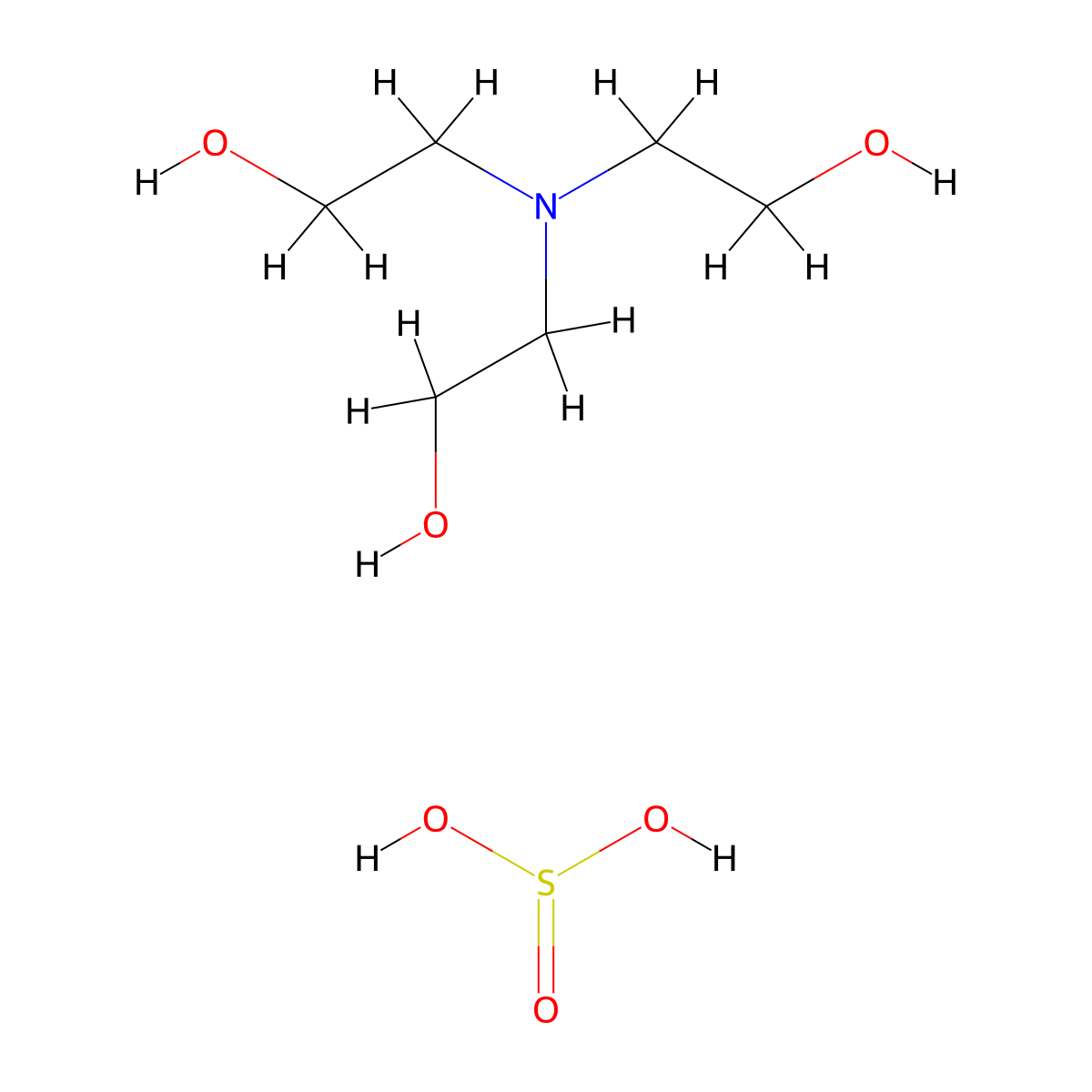 Ethanol, 2,2',2''-nitrilotris-, sulfite (1:?) molecular structure, CAS 29340-79-2