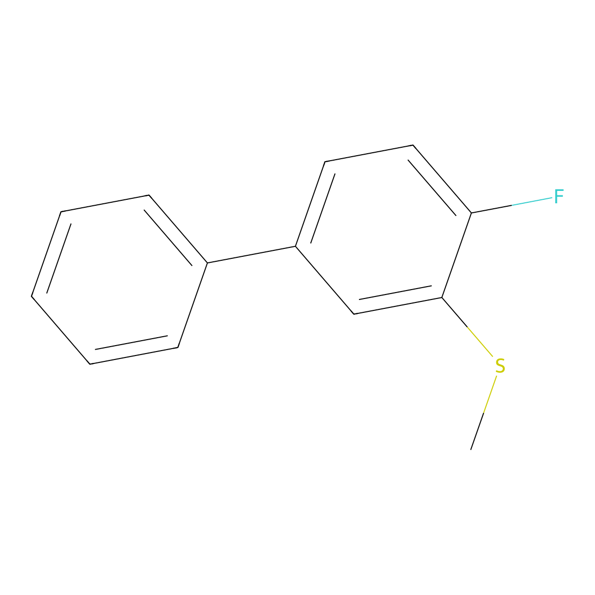 (4-Fluoro-[1,1'-biphenyl]-3-yl)(methyl)sulfane molecular structure, CAS 2934025-93-9
