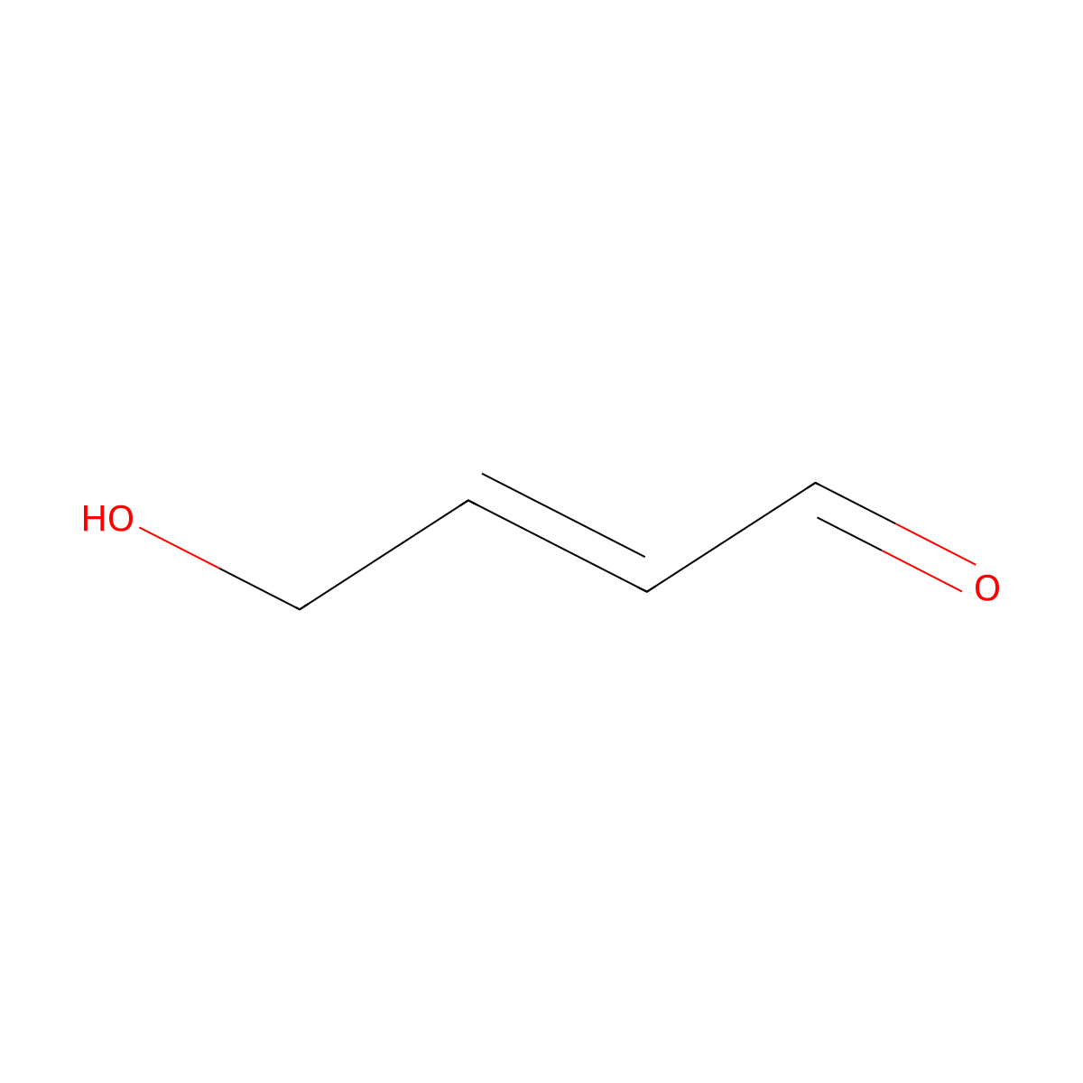 4-Hydroxy-2-butenal molecular structure, CAS 29343-64-4