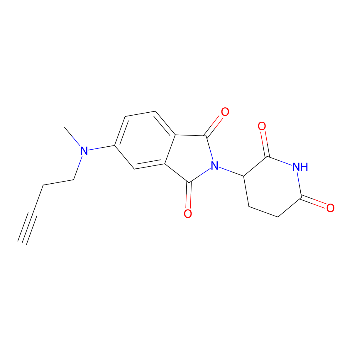 5-[(but-3-yn-1-yl)(methyl)amino]-2-(2,6-dioxopiperidin-3-yl)-2,3-dihydro-1H-isoindole-1,3-dione molecular structure, CAS 2934516-63-7