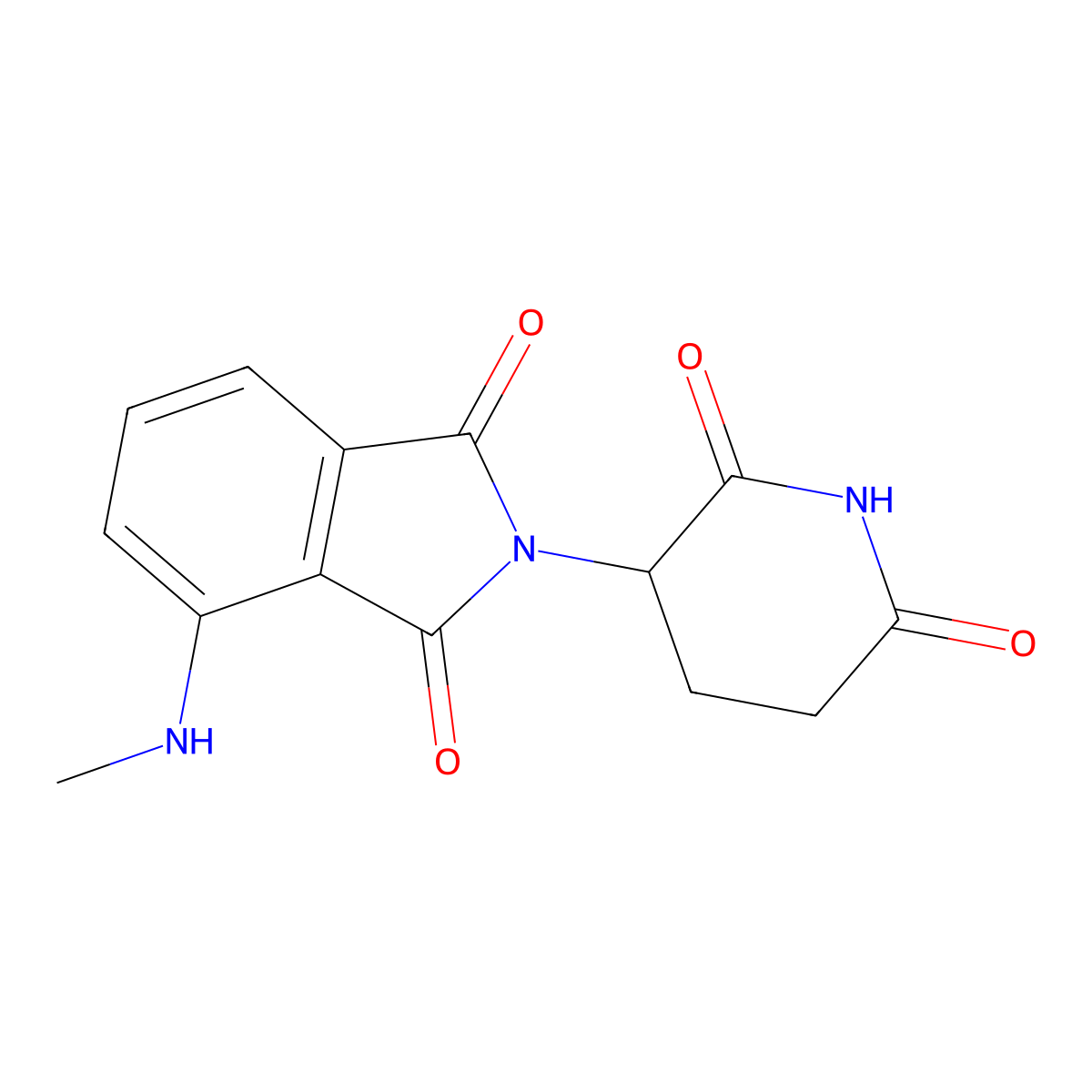 2-(2,6-dioxopiperidin-3-yl)-4-(methylamino)-2,3-dihydro-1H-isoindole-1,3-dione molecular structure, CAS 2934571-12-5