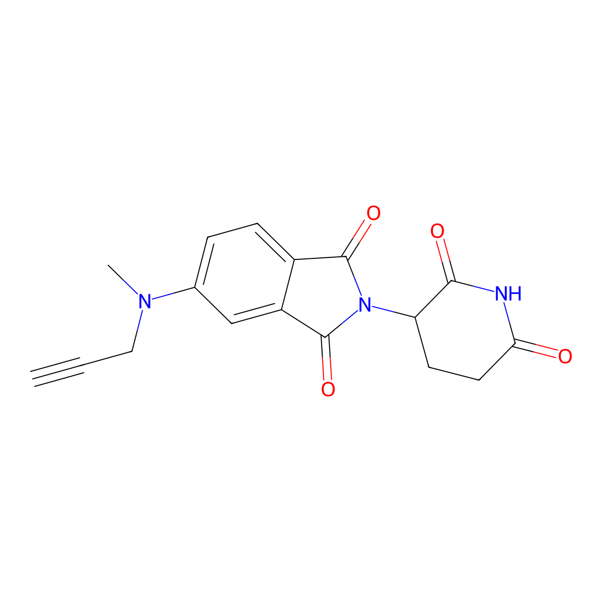 2-(2,6-dioxopiperidin-3-yl)-5-[methyl(prop-2-yn-1-yl)amino]-2,3-dihydro-1H-isoindole-1,3-dione molecular structure, CAS 2934573-23-4