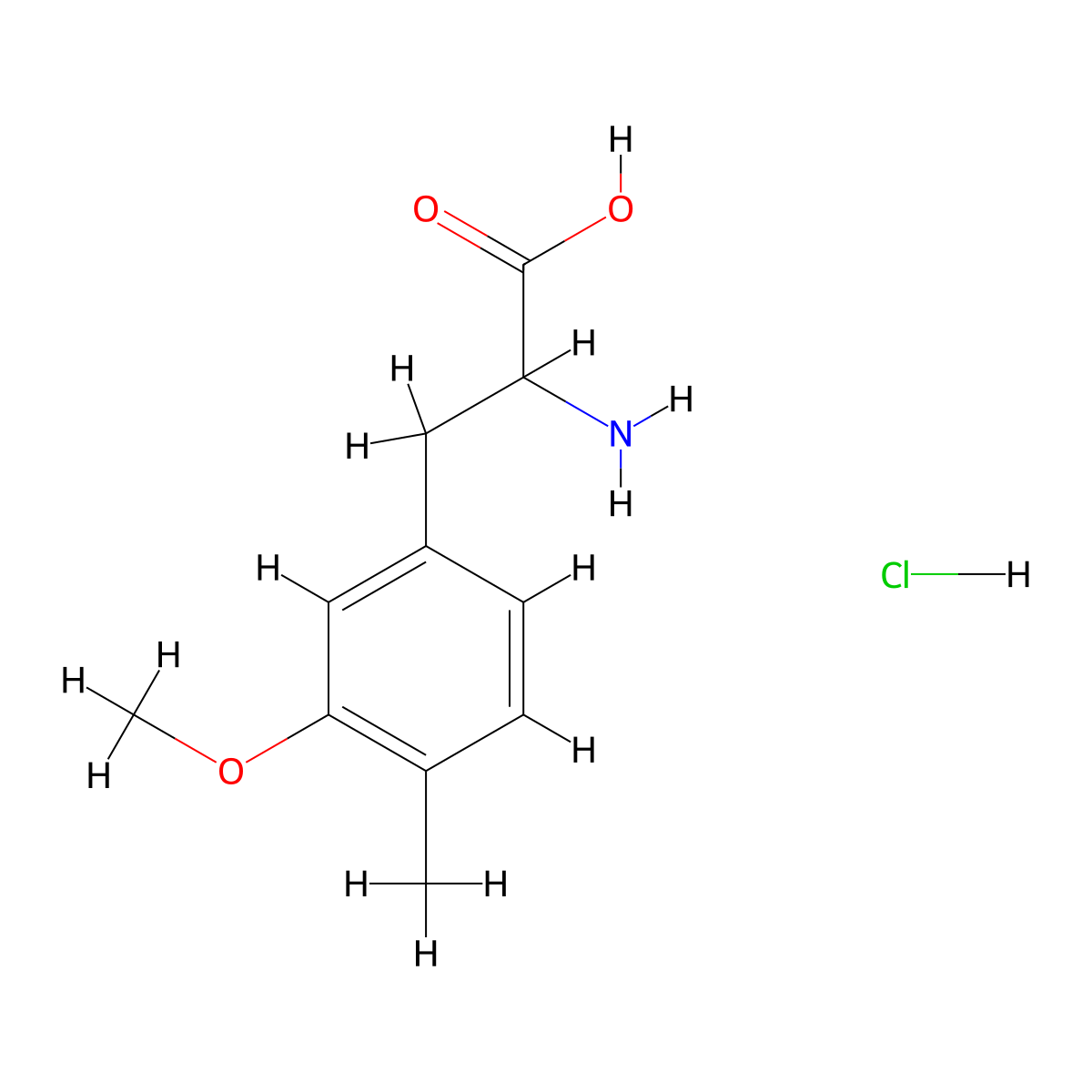 2-Amino-3-(3-methoxy-4-methylphenyl)propanoic acid hydrochloride molecular structure, CAS 2934585-67-6