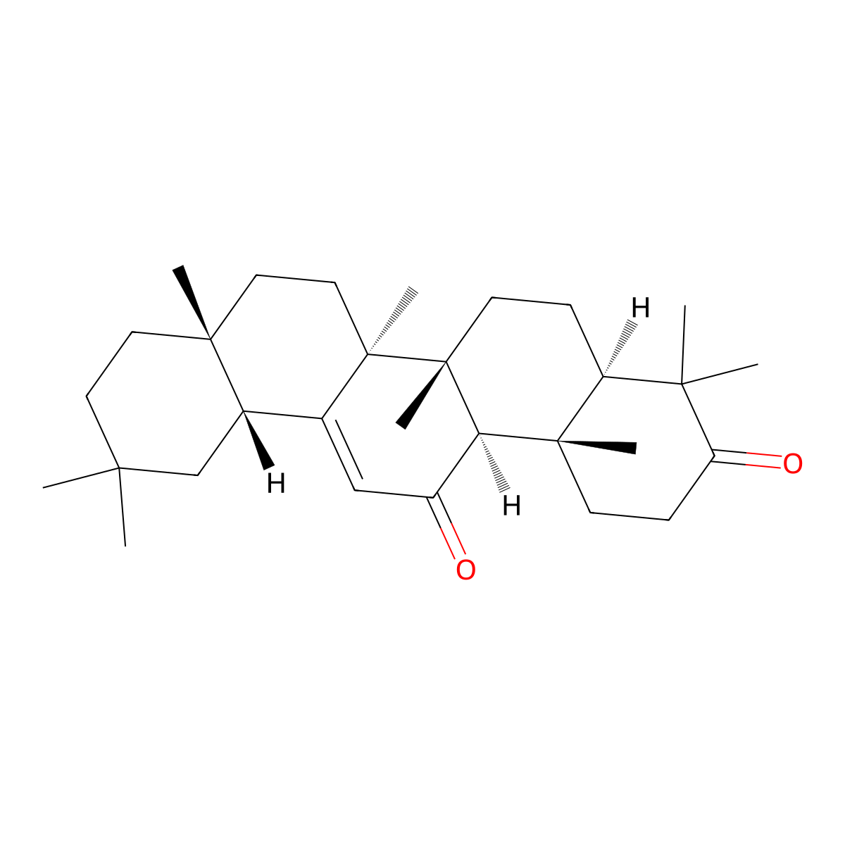 Olean-12-ene-3,11-dione molecular structure, CAS 2935-32-2