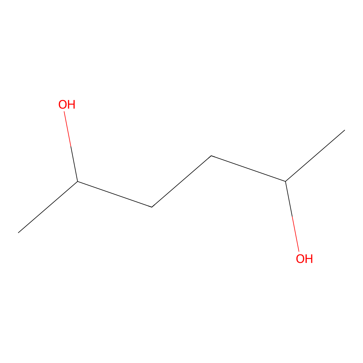 2,5-Hexanediol molecular structure, CAS 2935-44-6