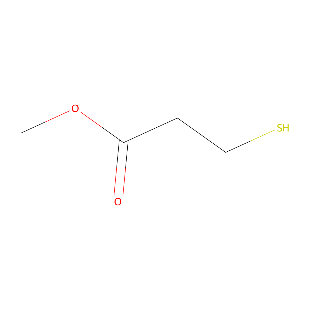 Methyl 3-mercaptopropionate molecular structure, CAS 2935-90-2