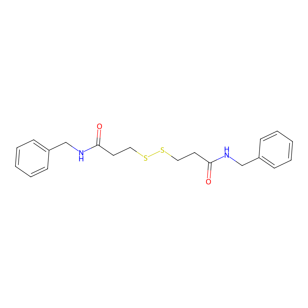 3,3'-Dithiobis(N-(phenylmethyl)propanamide) molecular structure, CAS 2935-91-3