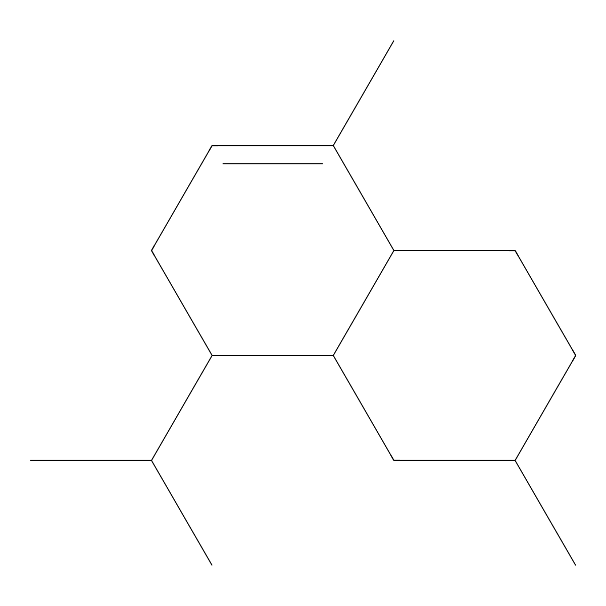 Naphthalene, decahydro-1,6-dimethyl-4-(1-methylethyl)-, (1S,4S,4aS,6S,8aS)-, didehydro deriv. molecular structure, CAS 29350-73-0