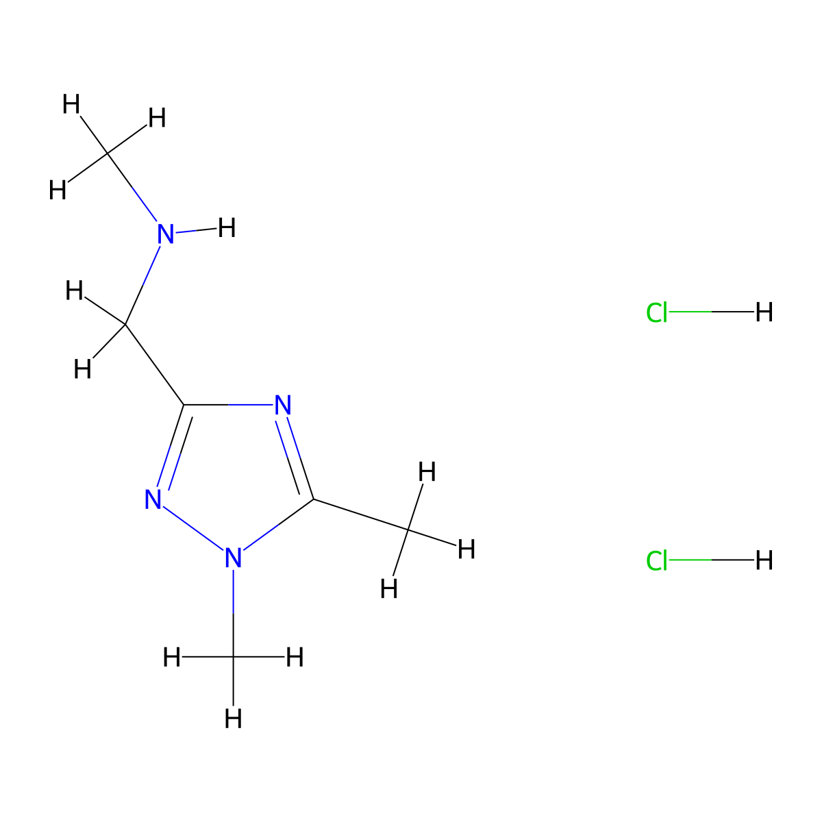 [(1,5-Dimethyl-1H-1,2,4-triazol-3-YL)methyl]methylamine dihydrochloride molecular structure, CAS 2935402-71-2