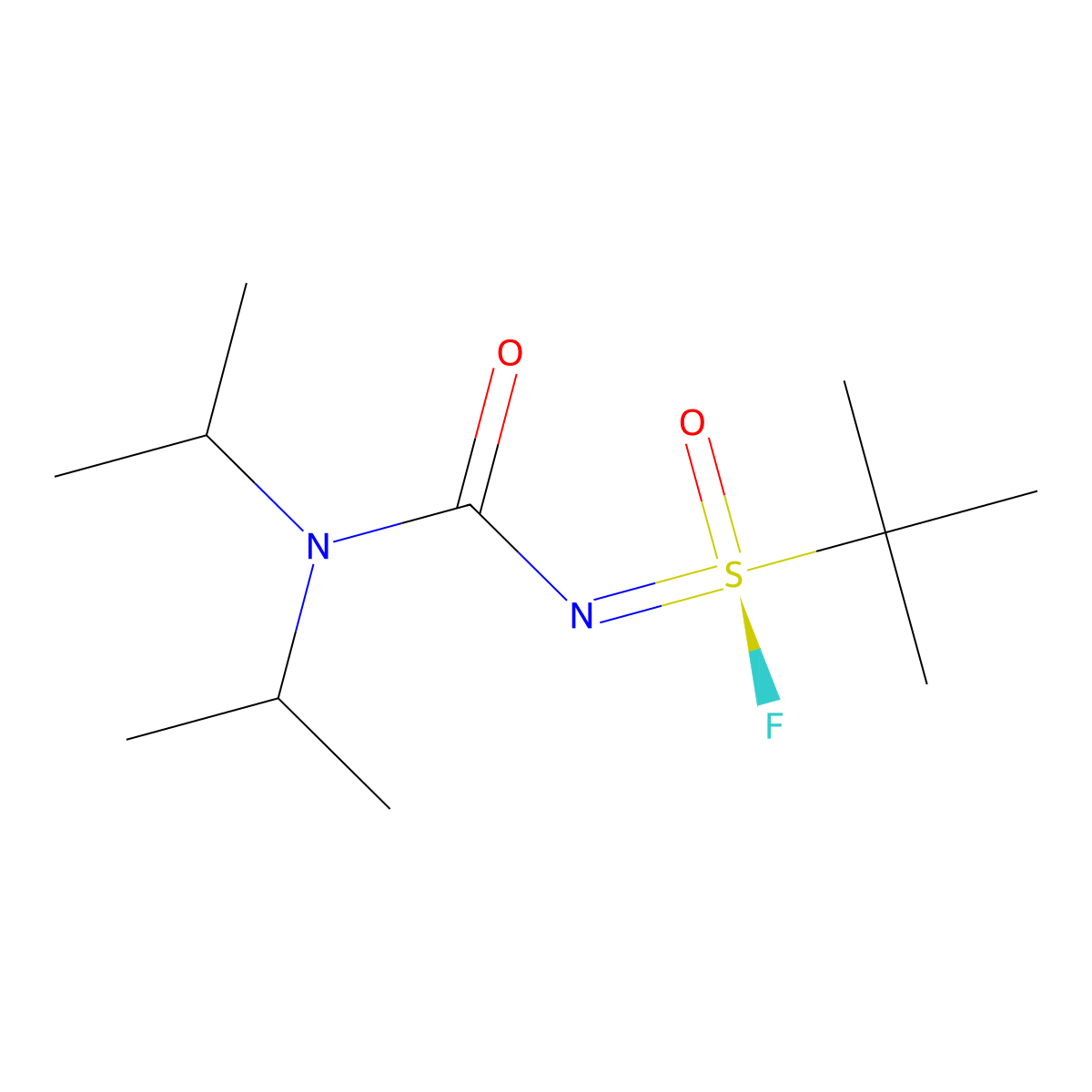 3-[(S)-tert-butyl(fluoro)oxo-lambda6-sulfanylidene]-1,1-bis(propan-2-yl)urea molecular structure, CAS 2935590-83-1