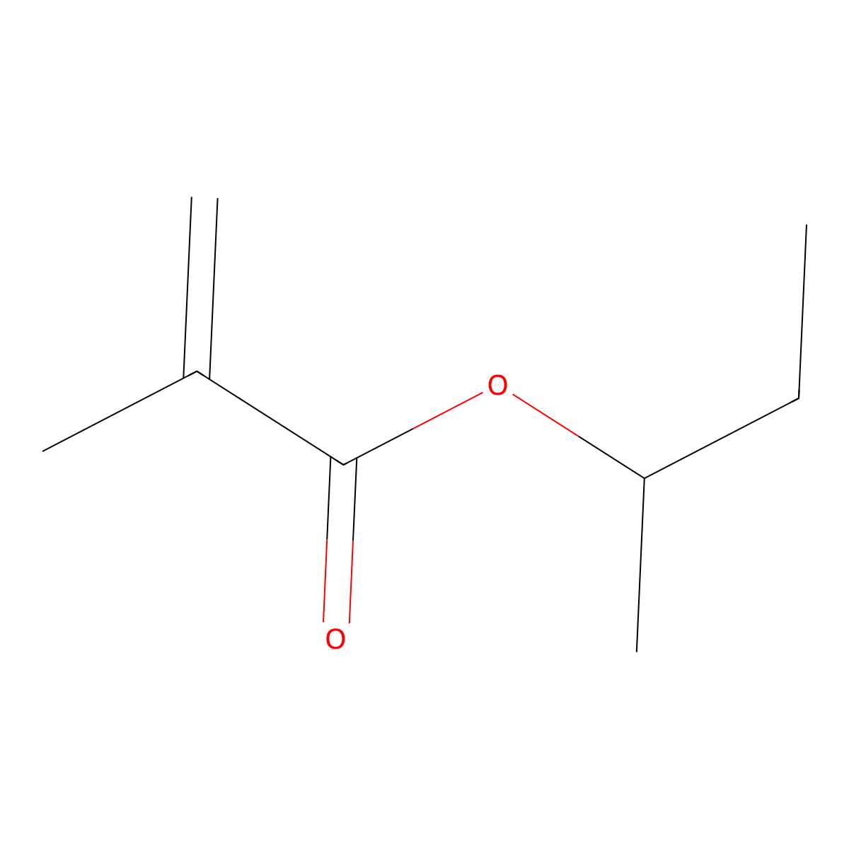 sec-Butyl methacrylate molecular structure, CAS 29356-88-5