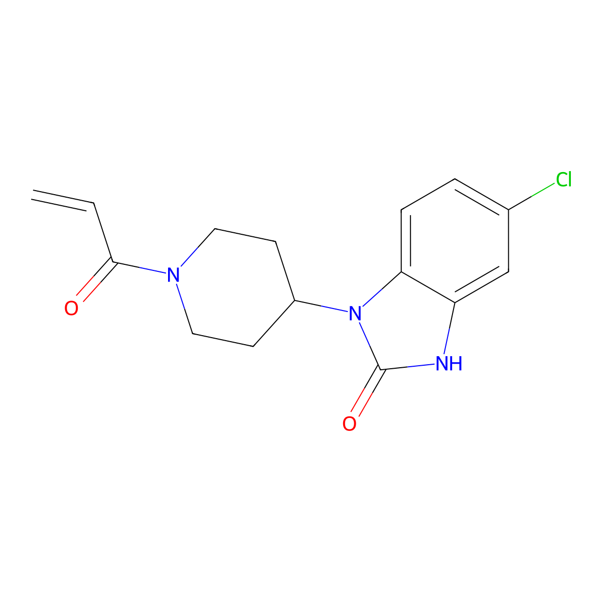 1-(1-acryloylpiperidin-4-yl)-5-chloro-1H-benzo[d]imidazol-2(3H)-one molecular structure, CAS 2935600-44-3
