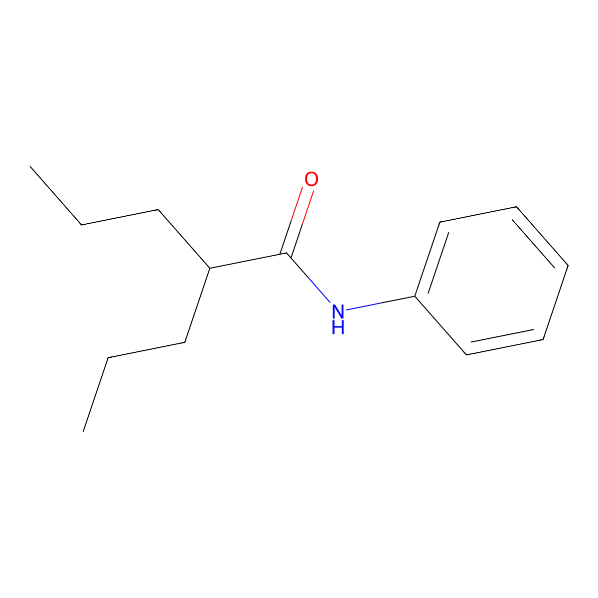N-phenyl-2-propylpentanamide molecular structure, CAS 2936-09-6
