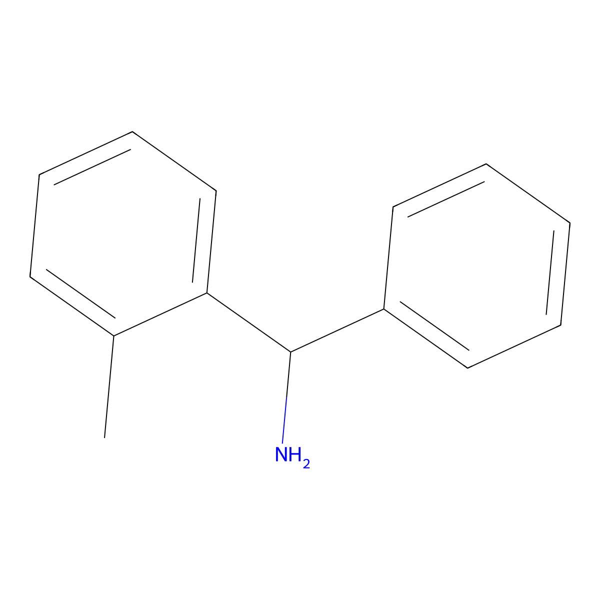 1-(2-Methylphenyl)-1-phenylmethanamine molecular structure, CAS 2936-62-1