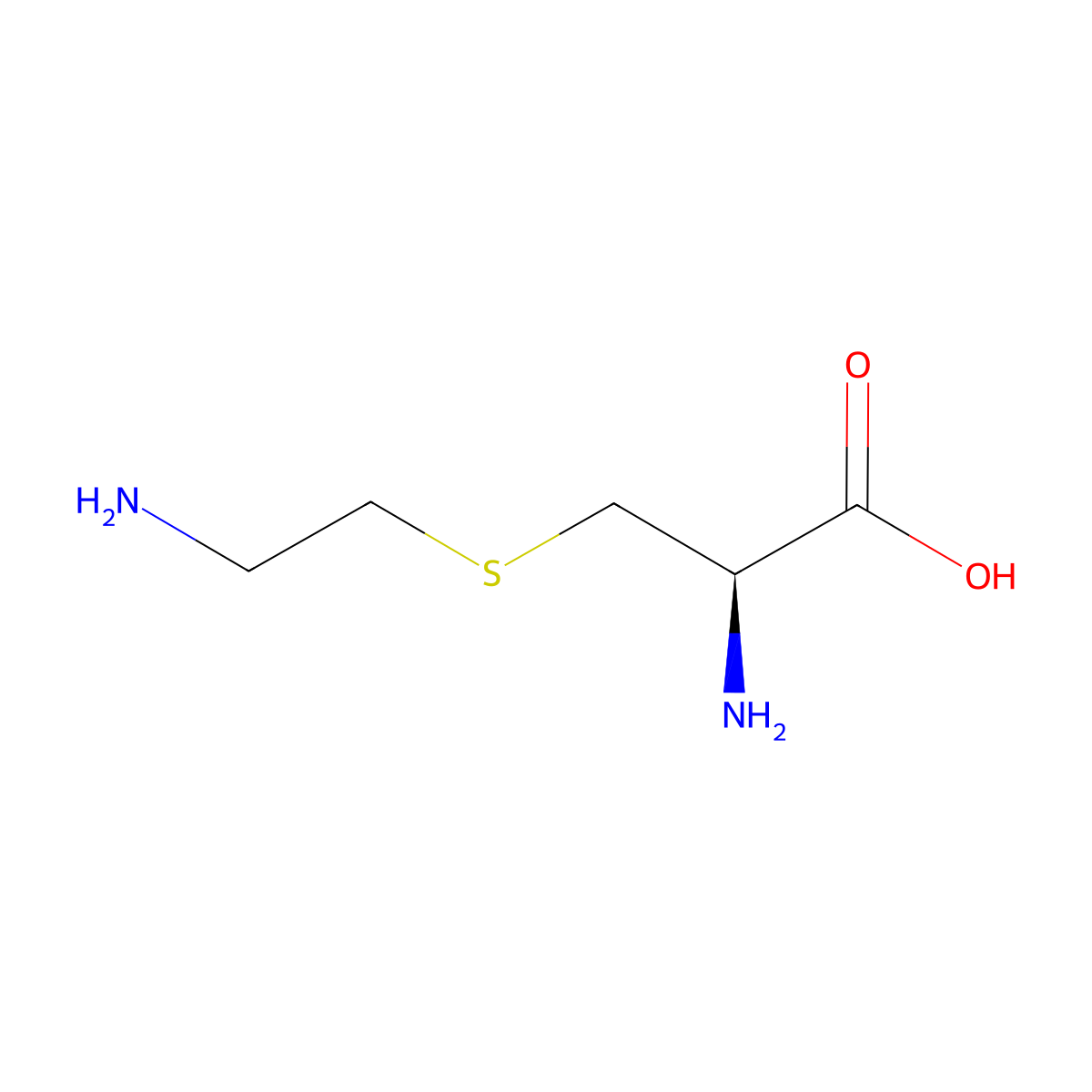 S-(2-Aminoethyl)-L-cysteine molecular structure, CAS 2936-69-8