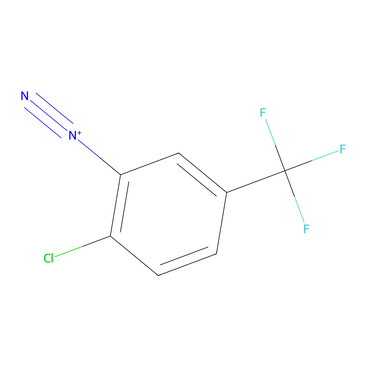 Benzenediazonium, 2-chloro-5-(trifluoromethyl)- molecular structure, CAS 29362-18-3