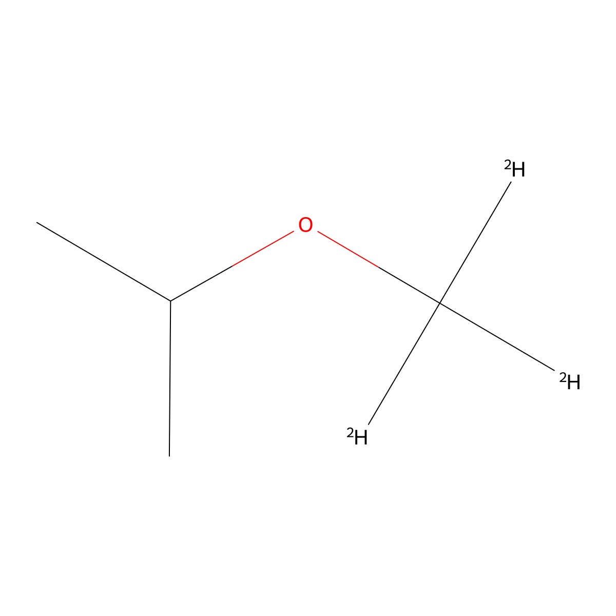 Isopropyl methyl-d3-ether molecular structure, CAS 29366-06-1