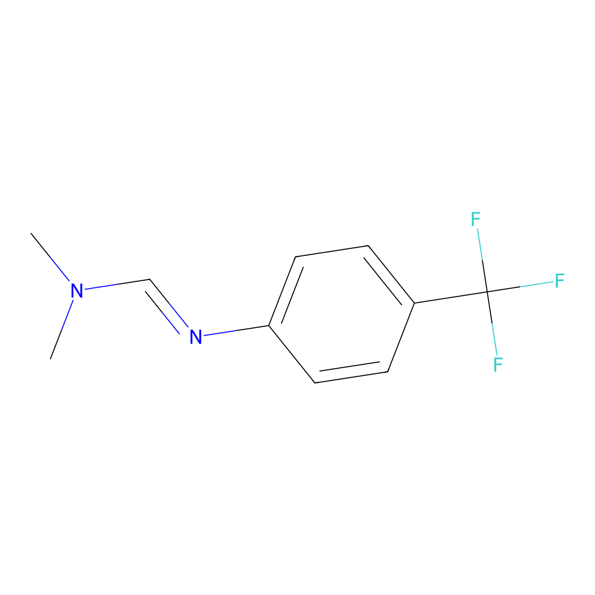 N,N-dimethyl-N'-[4-(trifluoromethyl)phenyl]methanimidamide molecular structure, CAS 29366-21-0