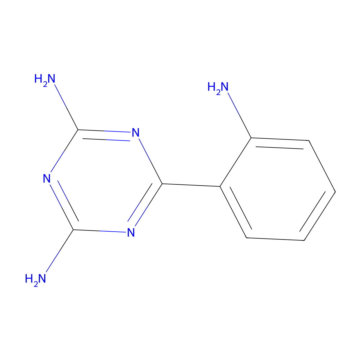 6-(2-Aminophenyl)-1,3,5-triazine-2,4-diamine molecular structure, CAS 29366-74-3