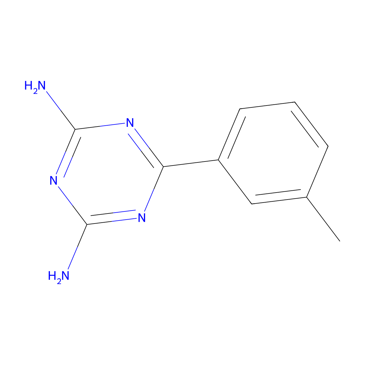 6-(3-Methylphenyl)-1,3,5-triazine-2,4-diamine molecular structure, CAS 29366-76-5