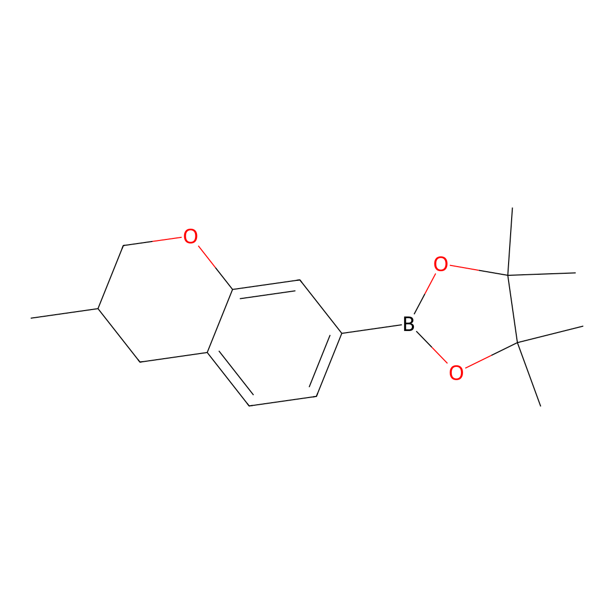 4,4,5,5-tetramethyl-2-(3-methyl-3,4-dihydro-2H-chromen-7-yl)-1,3,2-dioxaborolane molecular structure, CAS 2936627-08-4