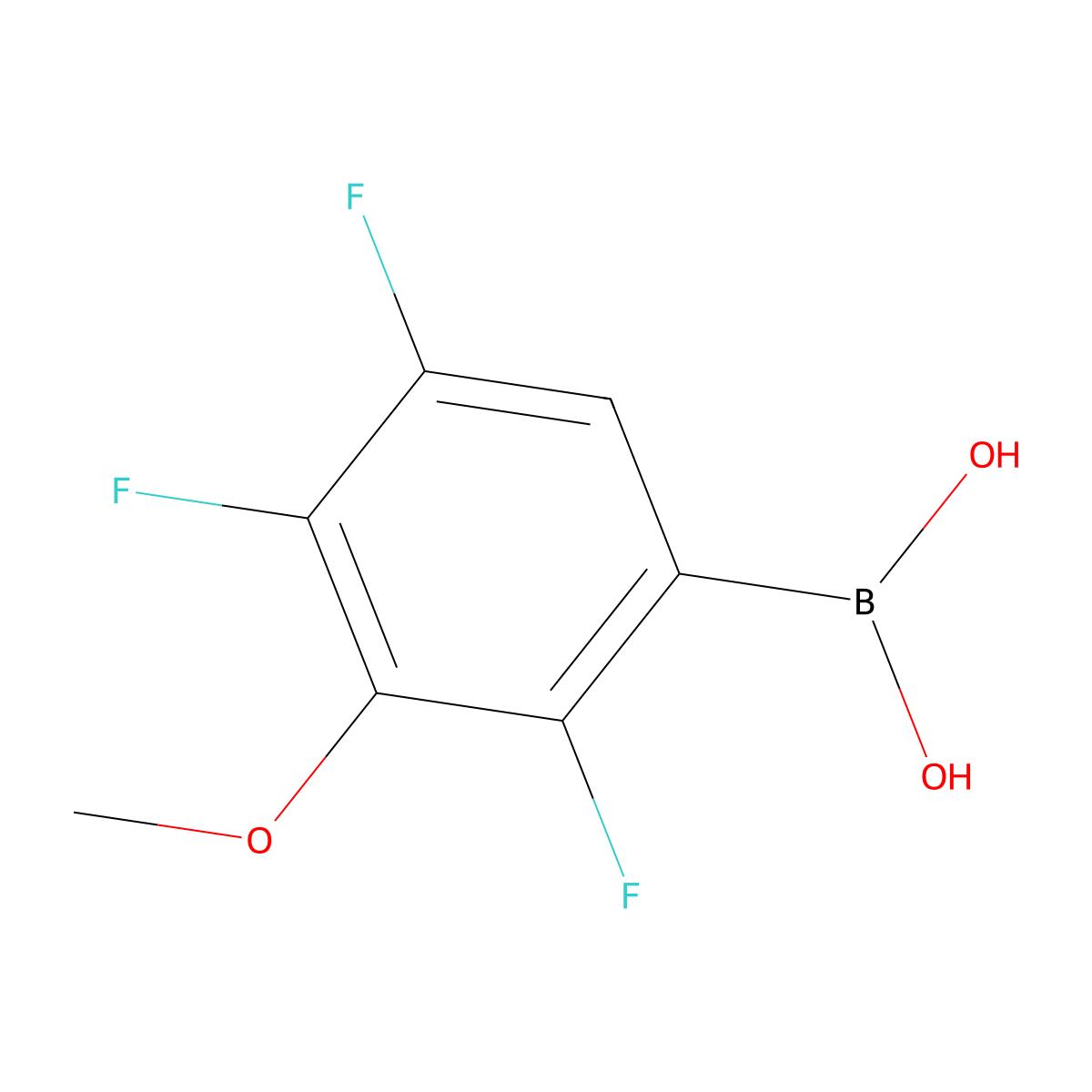 (2,4,5-Trifluoro-3-methoxyphenyl)boronic acid molecular structure, CAS 2936627-28-8