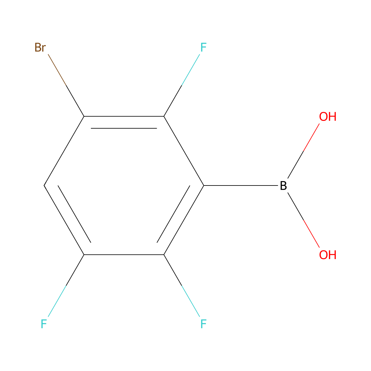 (3-Bromo-2,5,6-trifluorophenyl)boronic acid molecular structure, CAS 2936627-30-2