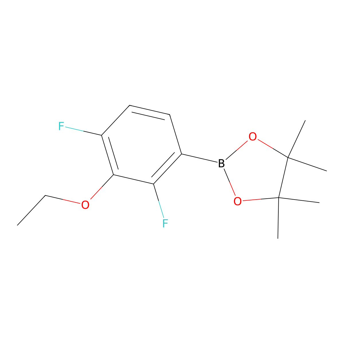 2-(3-Ethoxy-2,4-difluorophenyl)-4,4,5,5-tetramethyl-1,3,2-dioxaborolane molecular structure, CAS 2936627-61-9