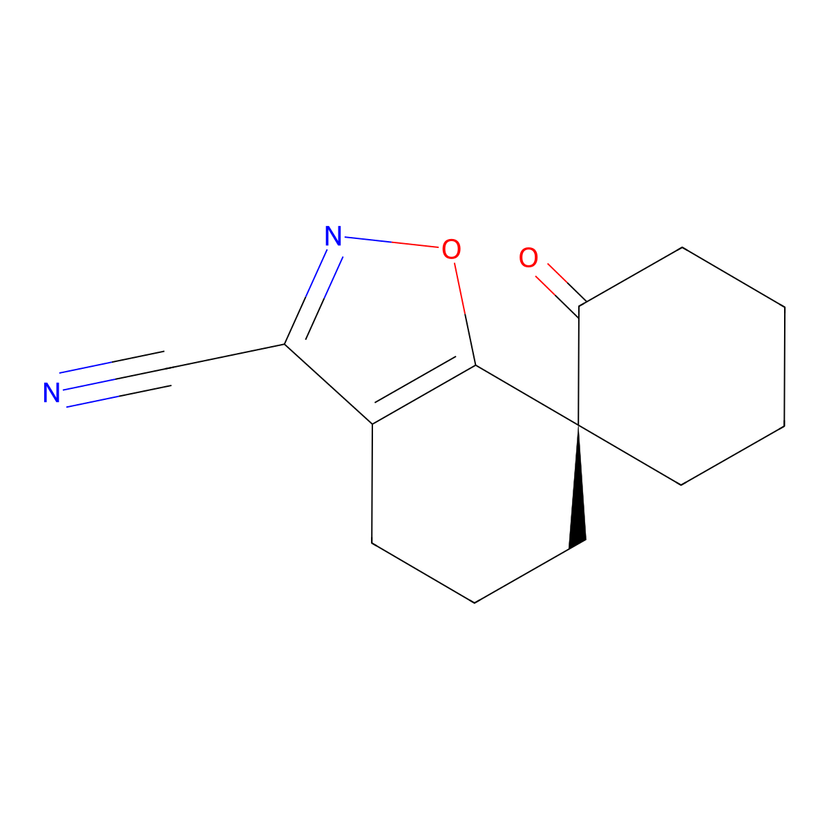 (S)-2'-Oxo-5,6-dihydro-4H-spiro[benzo[d]isoxazole-7,1'-cyclohexane]-3-carbonitrile molecular structure, CAS 2936672-07-8