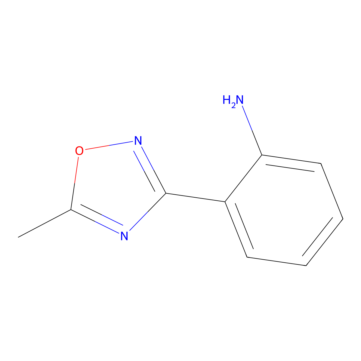 2-(5-Methyl-1,2,4-oxadiazol-3-yl)aniline molecular structure, CAS 29368-94-3