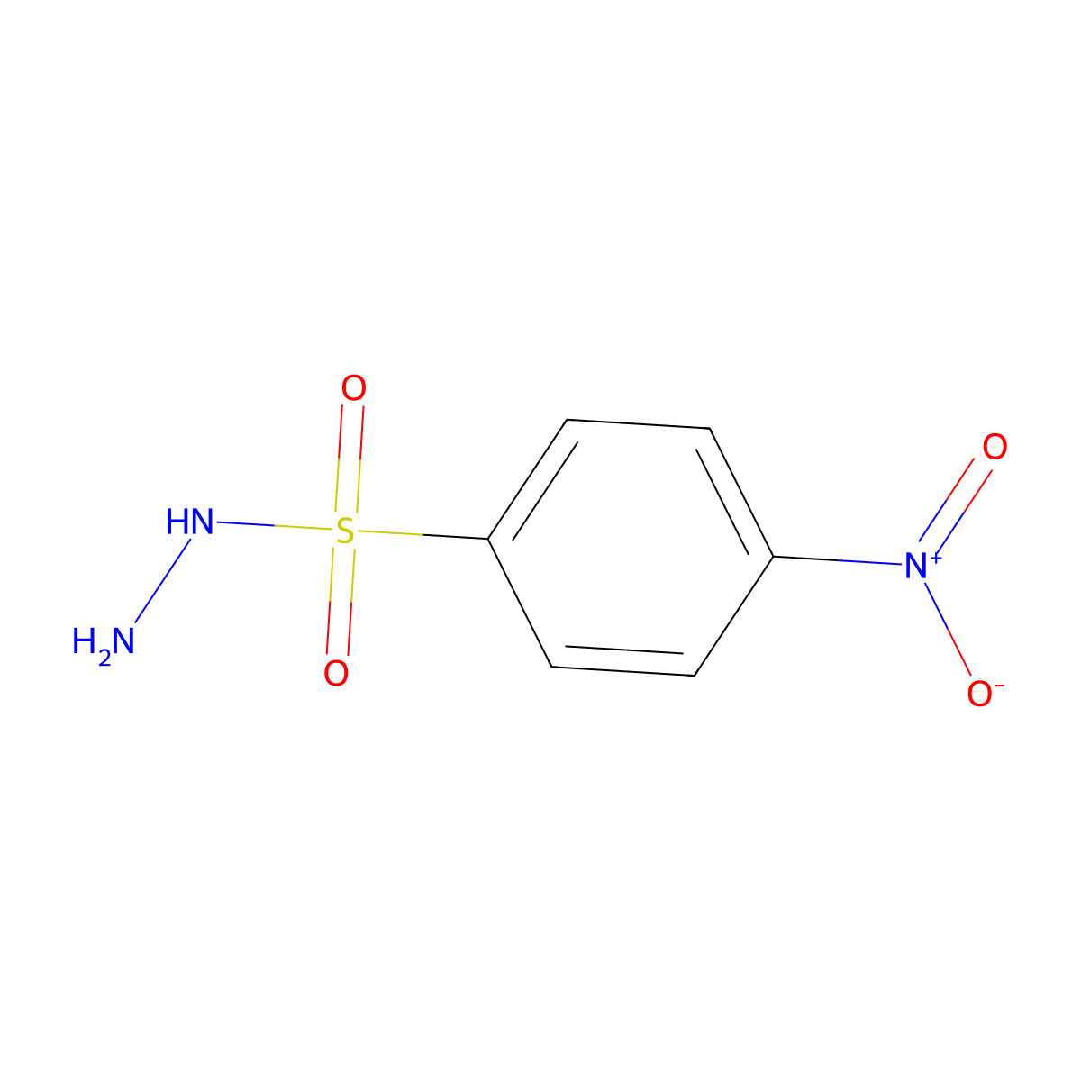 4-Nitrobenzenesulfonohydrazide molecular structure, CAS 2937-05-5