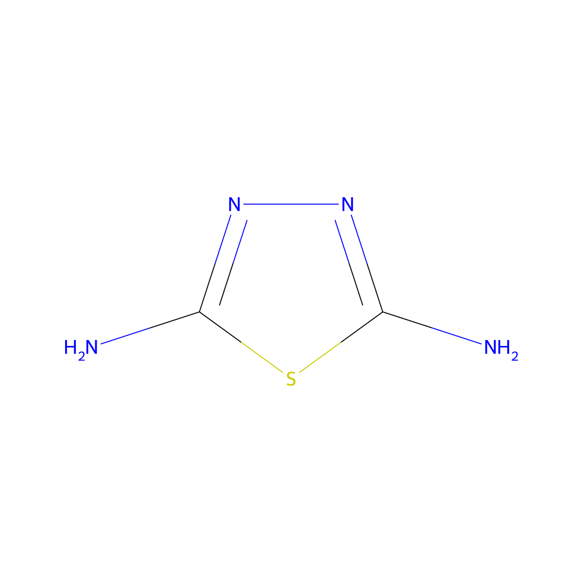 1,3,4-Thiadiazole-2,5-diamine molecular structure, CAS 2937-81-7