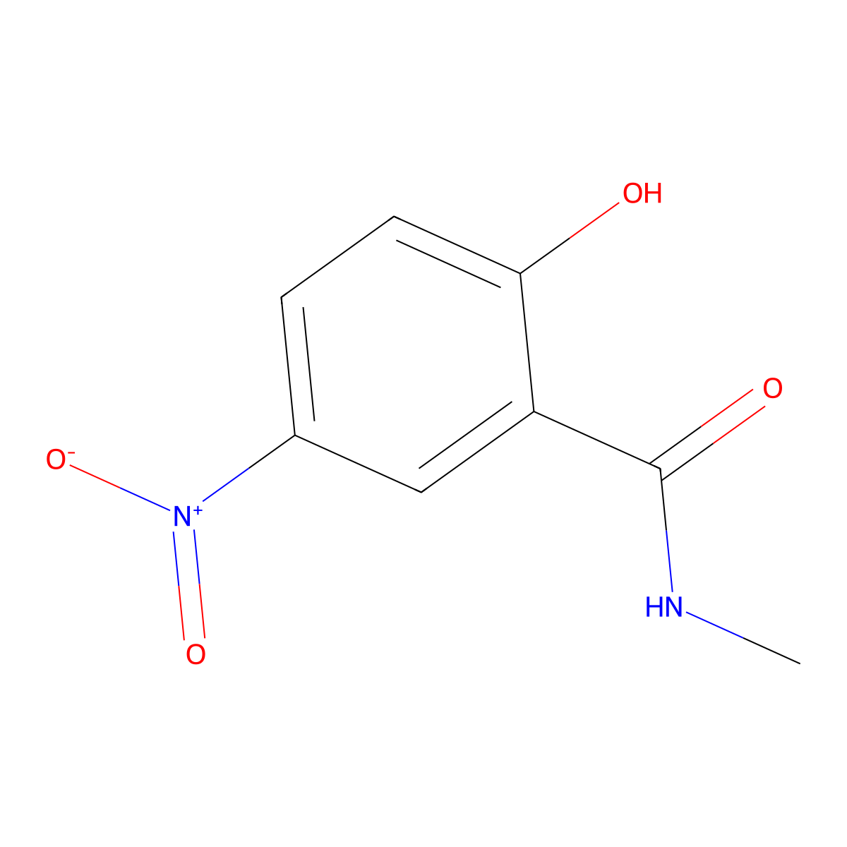 2-hydroxy-N-methyl-5-nitrobenzamide molecular structure, CAS 2937-87-3
