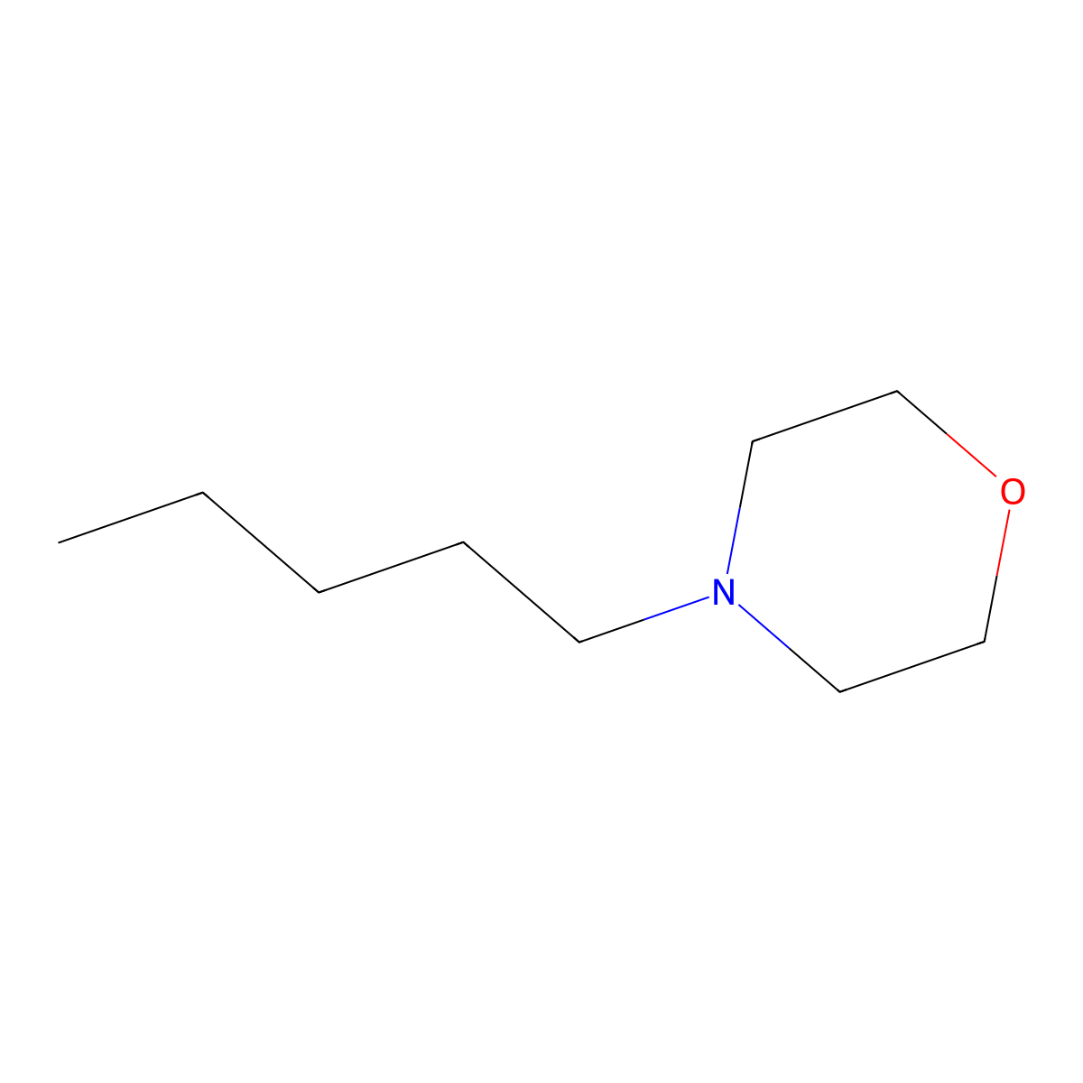 4-Pentylmorpholine molecular structure, CAS 2937-98-6