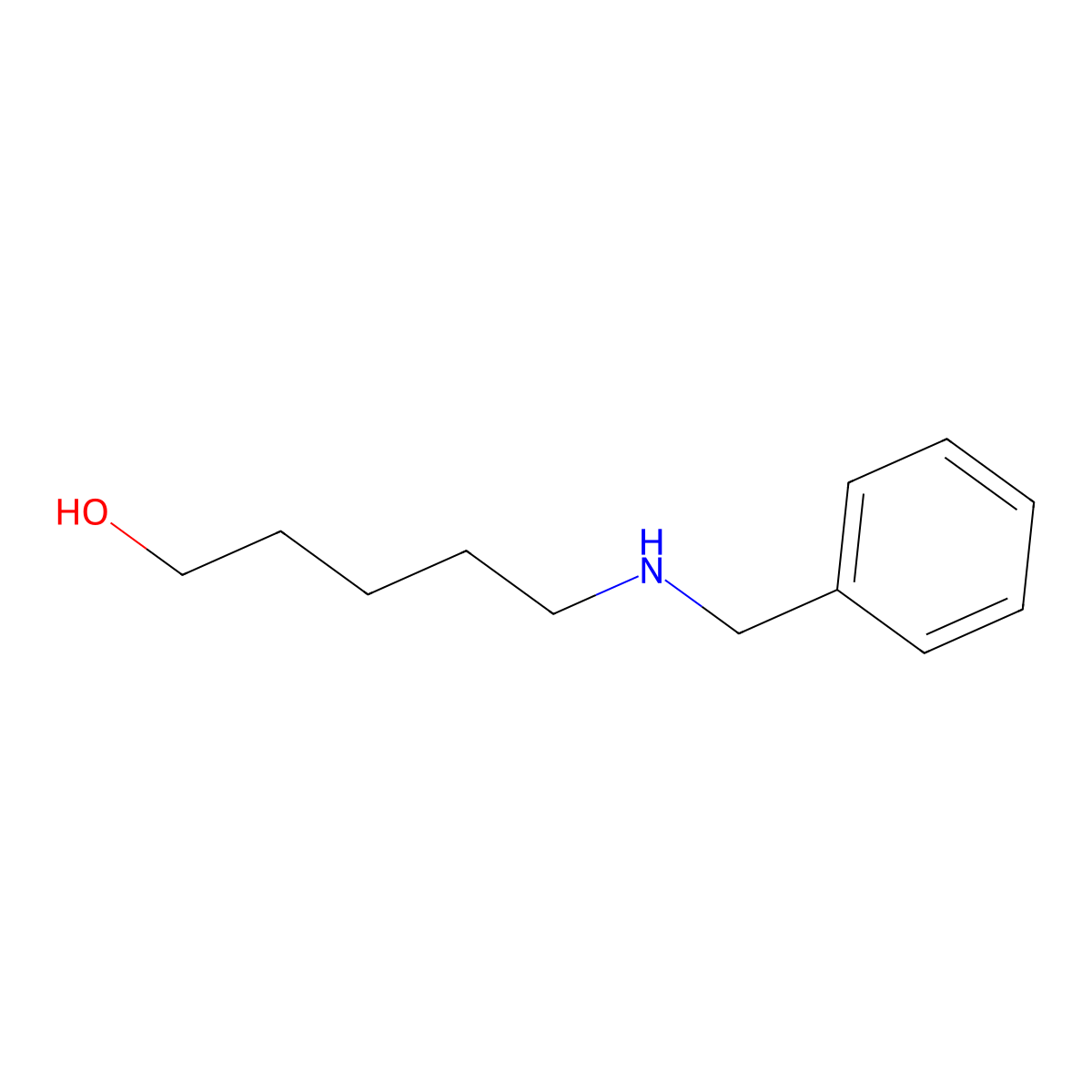5-Benzylamino-1-pentanol molecular structure, CAS 2937-99-7