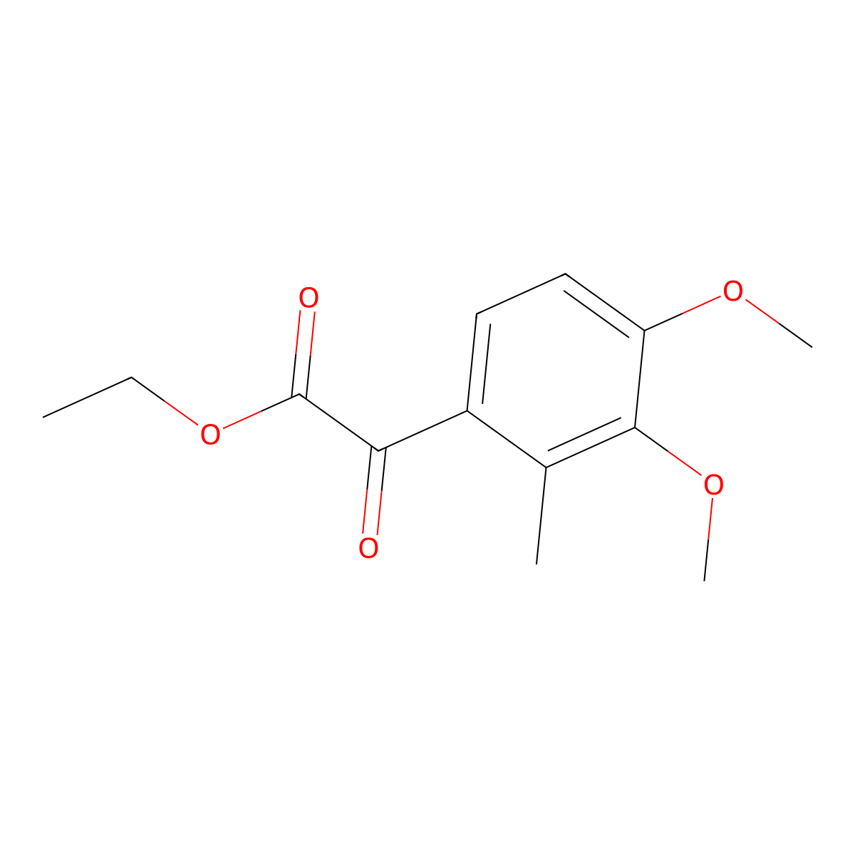Ethyl 2-(3,4-dimethoxy-2-methylphenyl)-2-oxoacetate molecular structure, CAS 293731-03-0