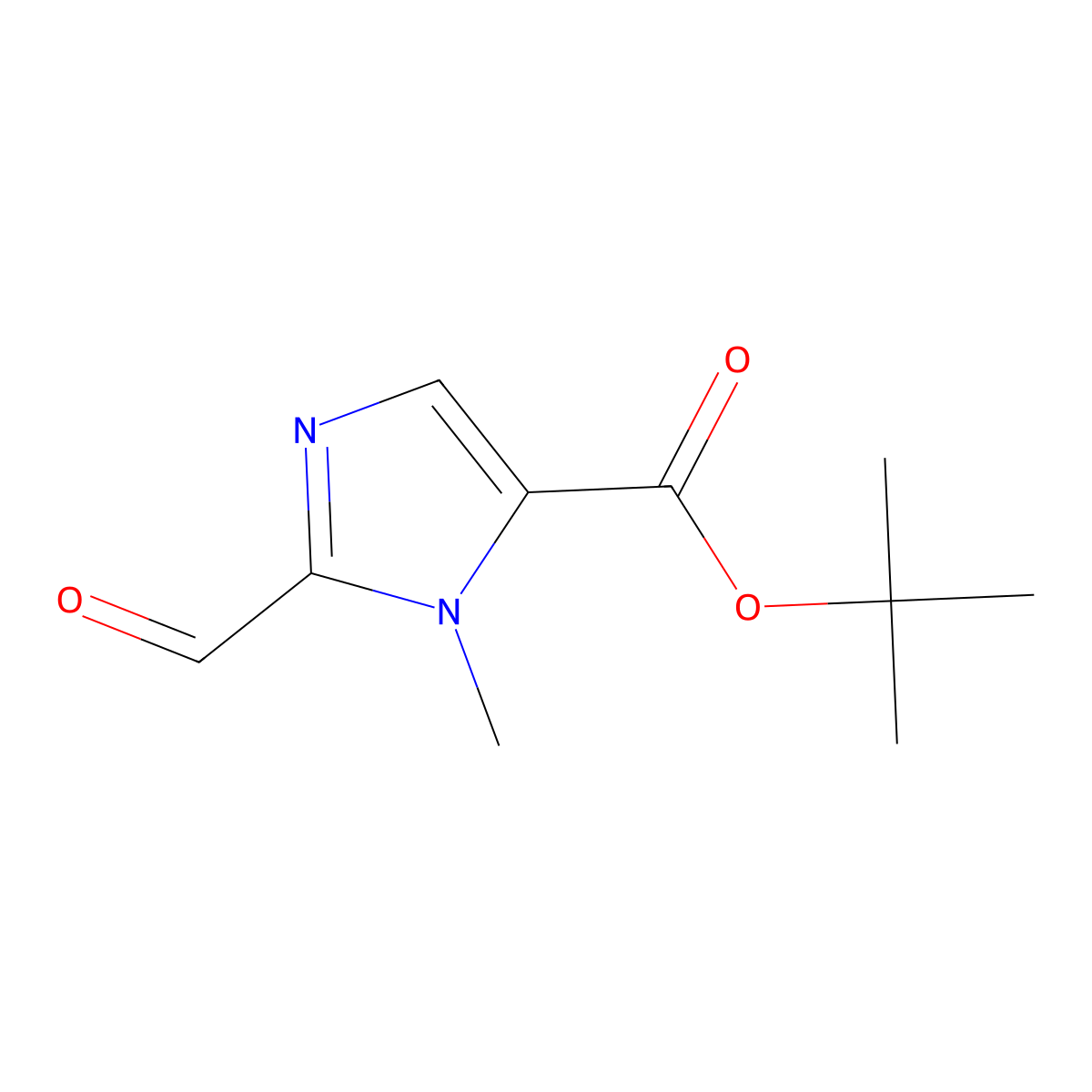 tert-butyl 2-formyl-1-methyl-1H-imidazole-5-carboxylate molecular structure, CAS 293733-40-1