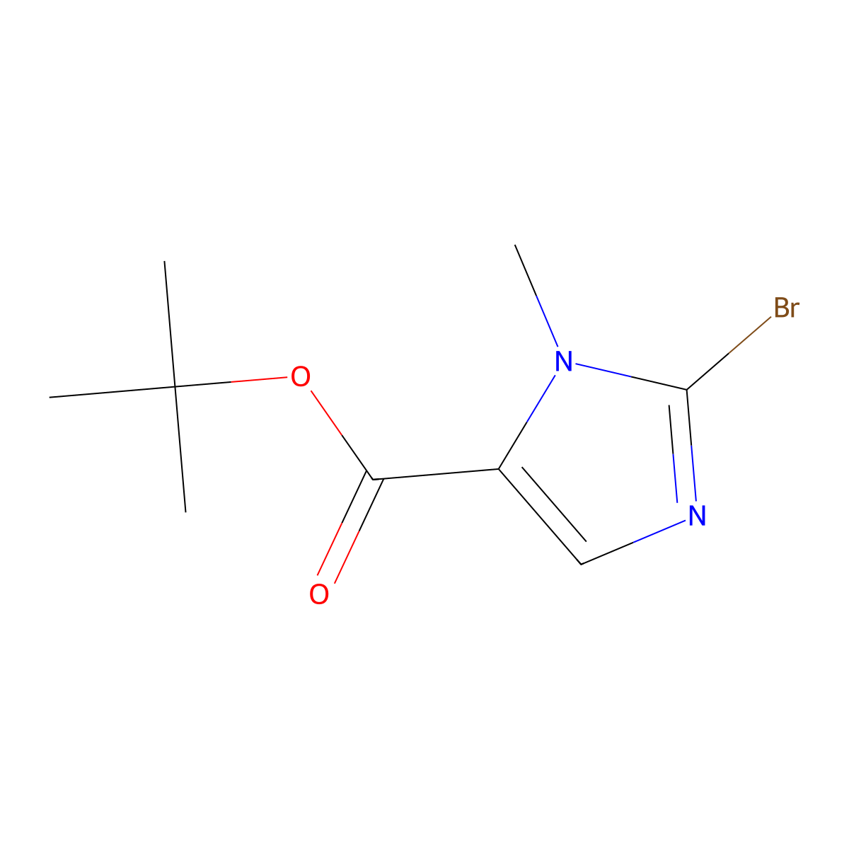 1,1-Dimethylethyl 2-bromo-1-methyl-1H-imidazole-5-carboxylate molecular structure, CAS 293733-52-5