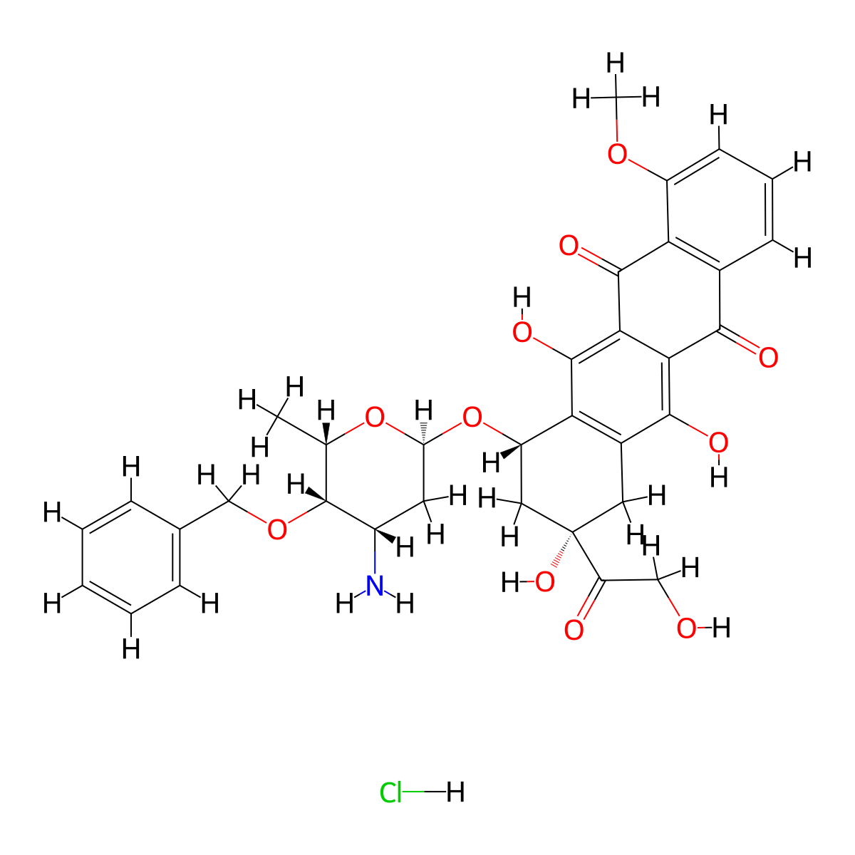 Berubicin Hydrochloride molecular structure, CAS 293736-67-1