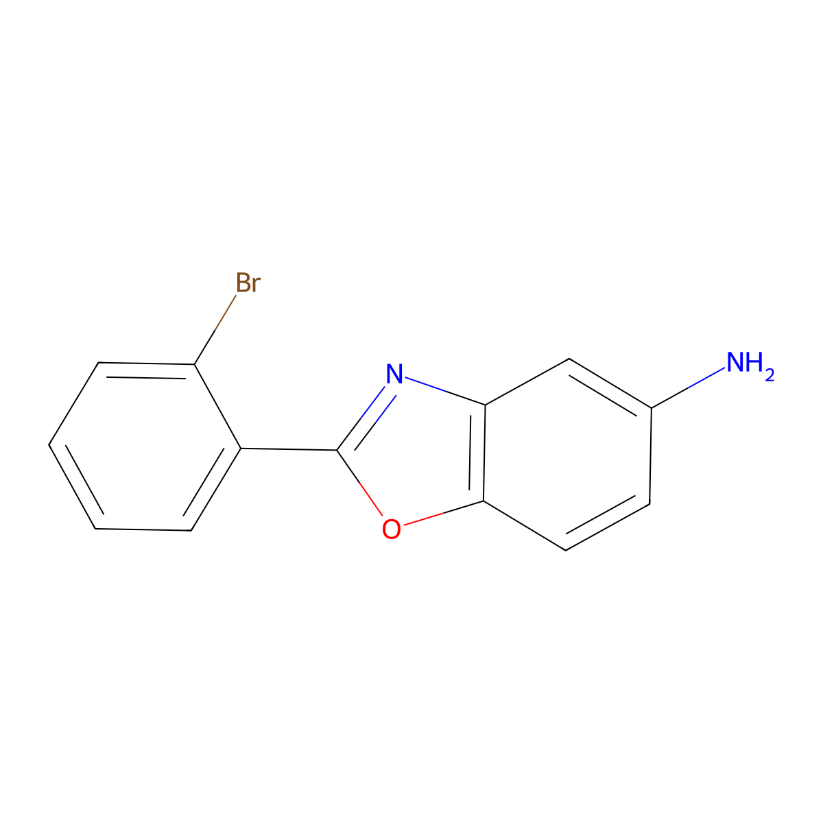 2-(2-Bromophenyl)-5-benzoxazolamine molecular structure, CAS 293737-80-1
