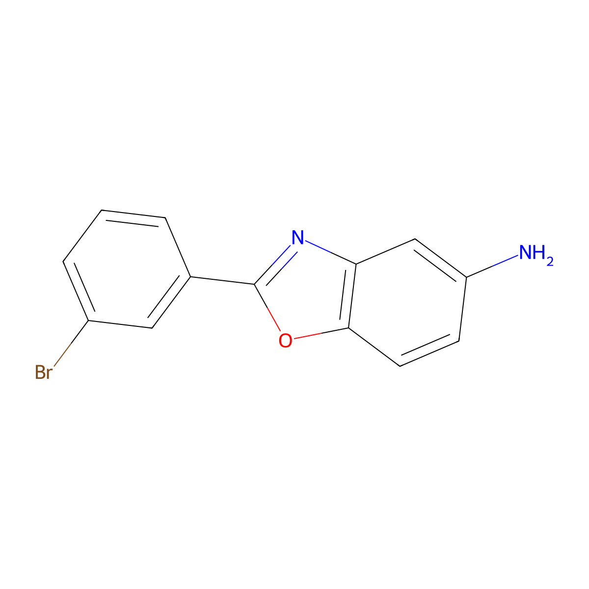 2-(3-Bromophenyl)-1,3-benzoxazol-5-amine molecular structure, CAS 293737-81-2