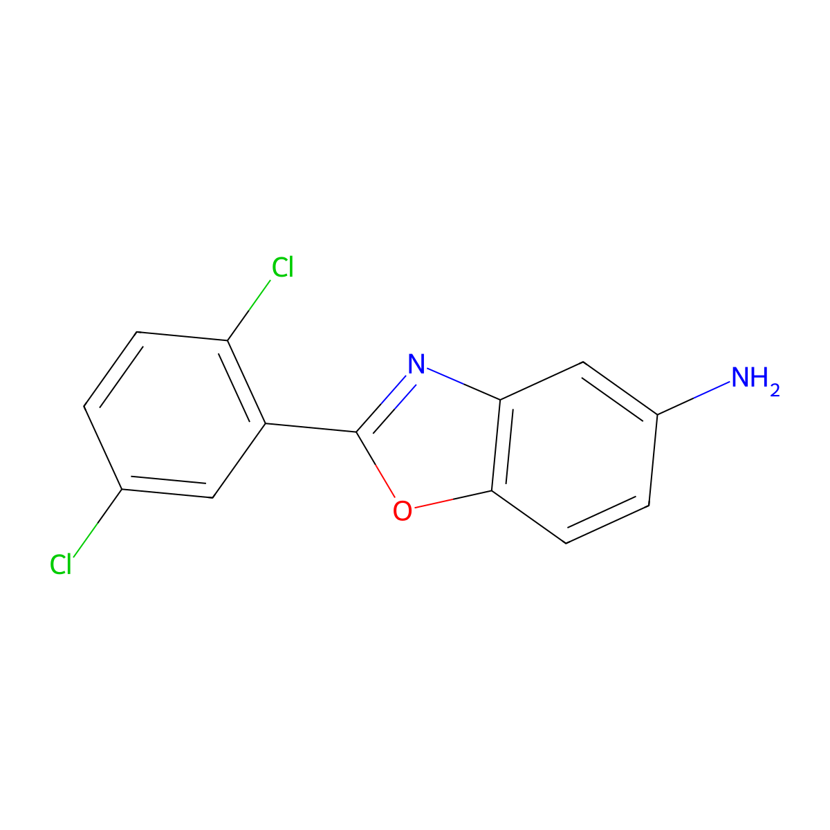 2-(2,5-Dichlorophenyl)-1,3-benzoxazol-5-amine molecular structure, CAS 293737-84-5