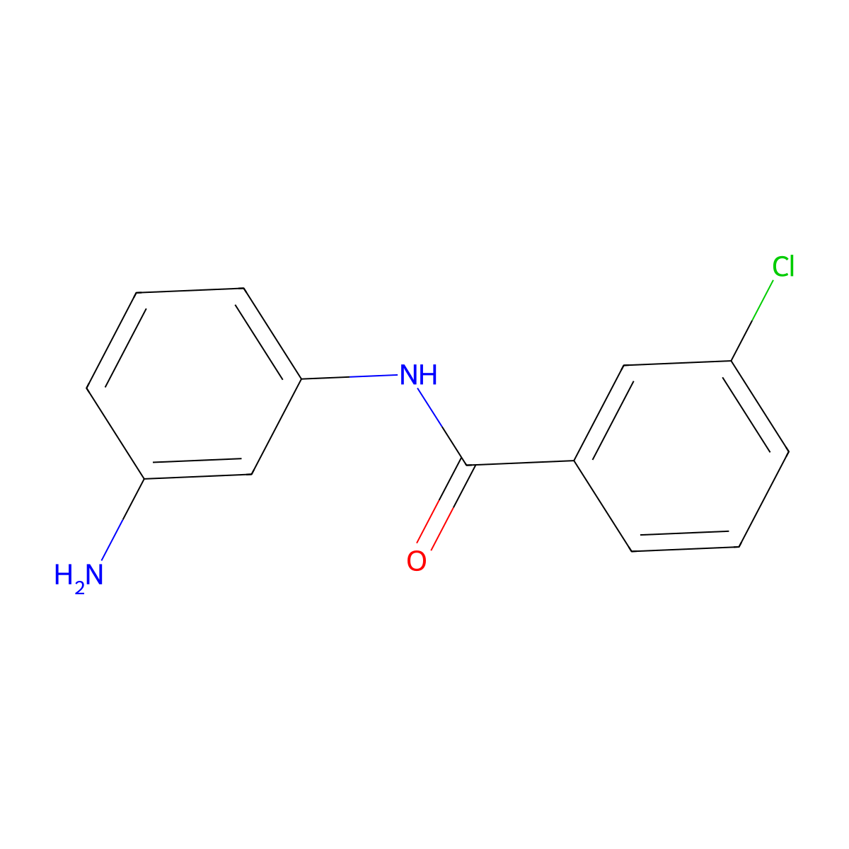 N-(3-aminophenyl)-3-chlorobenzamide molecular structure, CAS 293737-89-0