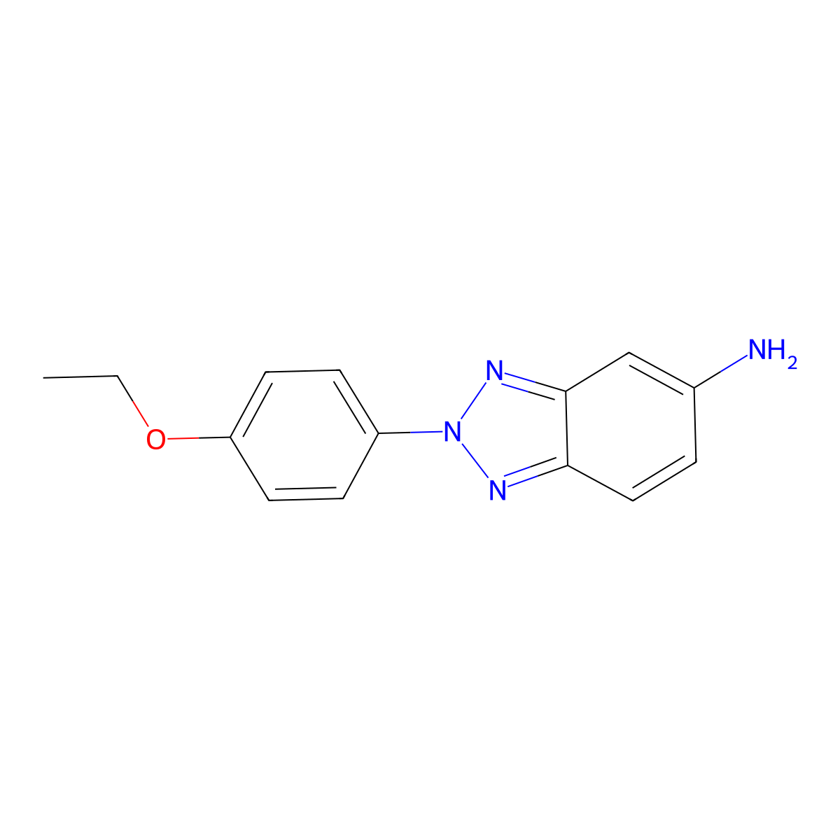 2-(4-ethoxyphenyl)-2H-1,2,3-benzotriazol-5-amine molecular structure, CAS 293737-90-3