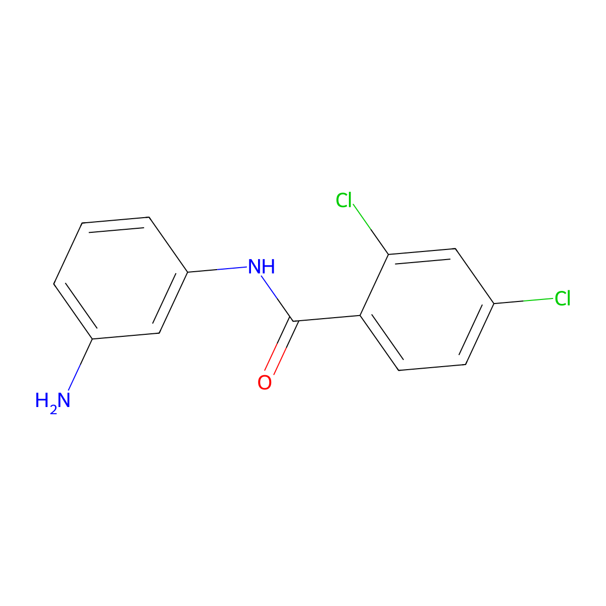 N-(3-aminophenyl)-2,4-dichlorobenzamide molecular structure, CAS 293737-92-5