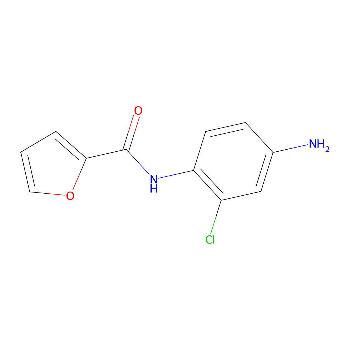N-(4-amino-2-chlorophenyl)furan-2-carboxamide molecular structure, CAS 293737-95-8