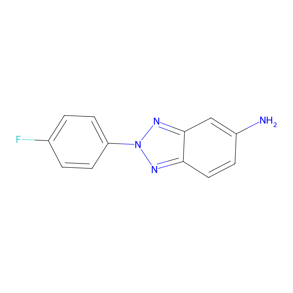 2-(4-Fluorophenyl)-2H-benzotriazol-5-amine molecular structure, CAS 293737-98-1